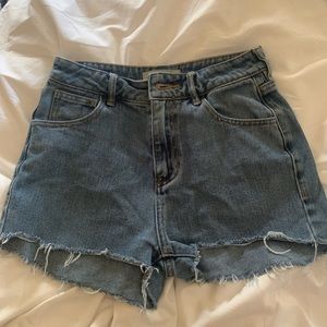 pacsun high waisted denim shorts